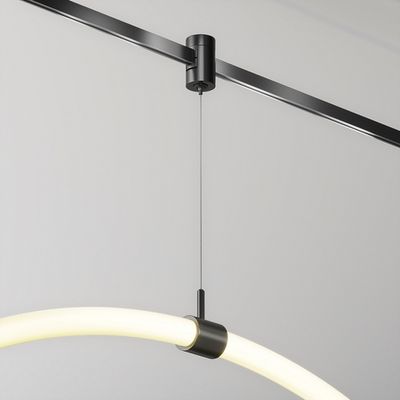 Коннектор с тросовым подвесом Tau в шинопровод Flarity черный TRA154SW-1B. TM Maytoni