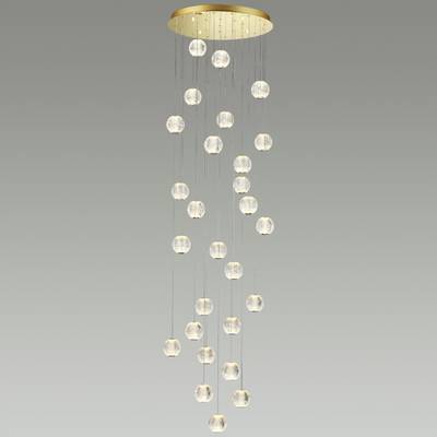 5008/120L L-VISION ODL23 585 золотой/прозрачный/металл/акрил Люстра каскадная LED 120W 4000K 6600Лм CRYSTAL
