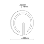 3041/DL COLOR SN 018 Светильник пластик/белый/хром LED 48Вт 3000-6500К D400 IP43 пульт ДУ/RGB/LampSmart BUTTON