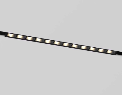 Светильник светодиодный трековый Magnetic 48V 10mm GL2335 BK черный IP20 10W 3CCT 3000/4200/6400K 200*10*37