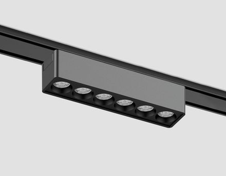 Светильник светодиодный трековый для шинопровода Magnetic Ultra Slim GV1403 BK черный IP20 6W 4200K 48V 24° 122*26*24