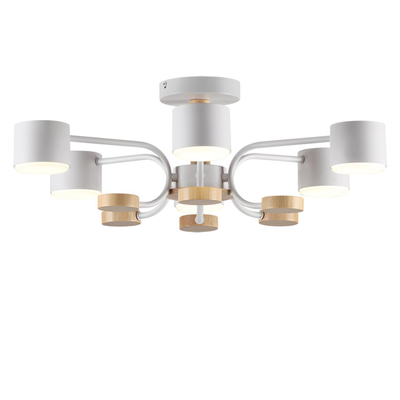 8231/6C COMFI LN26 336 белый, металл/дерево/пластик Светильник потолочный LED GX53 6*9W 220V RONDO