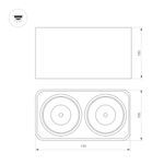 Светильник SP-CUBUS-S195x100-2x8W Warm3000 (WH, 45 deg, 230V) (Arlight, IP20 Металл, 3 года)