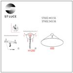 ST602.443.56 Светильник подвесной Черный LED 1*56W 4000K 5 040Lm Ra&gt;80 120 IP20 D600xH36 90-265V