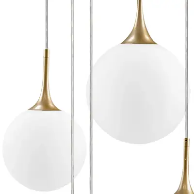 813062 Люстра GLOBO 6х40W E14 gold/white Lightstar