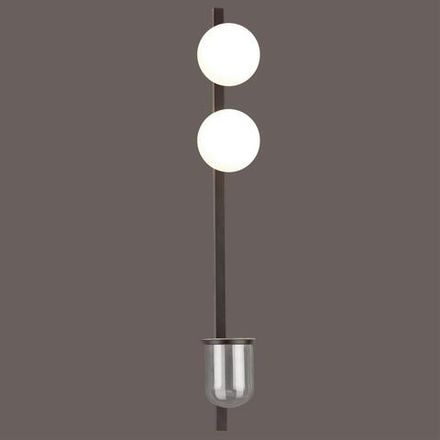 4681/2WA WALLI ODL20 685 черный/белый Настенный светильник E14 2*40W 220V FLOWER