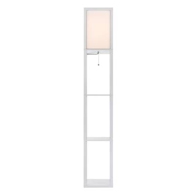 8089/1F COMFI LN25 белый, дерево/текстиль Торшер Е27 1*60W 220V PRACTIC