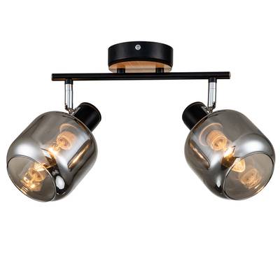 Спот Escada 10177/2A E14*40W Black/Chrome/Wood