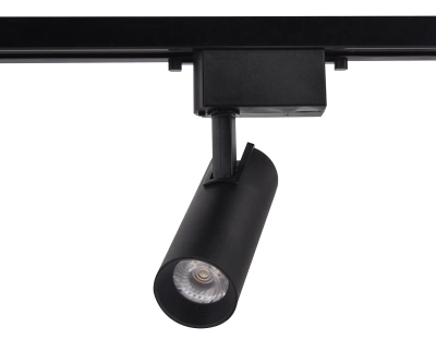 Трековый однофазный светодиодный светильник GL5858 BK черный LED 10W 4200K 24°