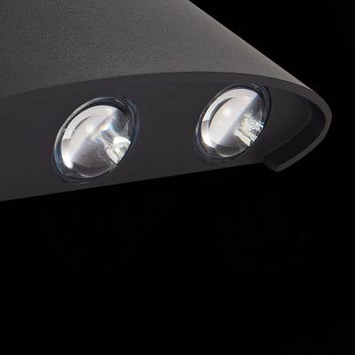SL089.401.06 Светильник уличный настенный ST-Luce Черный кварцевый LED 6*1W 4000K