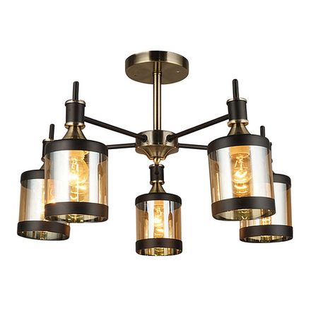 Потолочный светильник Escada 599/5P E27*60W Antique brass/Black