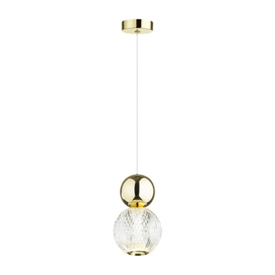 5008/7L L-VISION ODL23 573 золотой/прозрачный/металл/акрил Подвес LED 7W 4000K 350Лм CRYSTAL