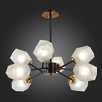 SLE205102-08 Люстра потолочная Латунь, Черный/Белый E27 8*60W