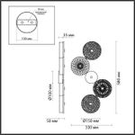 5416/25WL L-VISION ODL_EX23 155 хром/разноцветный металл/стекло Бра LED 25W 4000K CARAMELLA