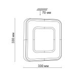 3047/CL TAN SN 178 Светильник пластик/белый/черный LED 30Вт 4000К 330х330 IP43  ARTI
