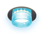 Встраиваемый точечный светильник TN351 CH/BL хром/голубой GU5.3+3W (LED COLD) D95*45