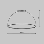 Подвесной светильник Кубок / Bowl Parity 4000K 20Вт 120° черный, TR126B-20W4K-B. TM Maytoni
