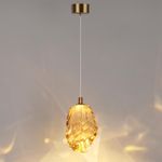 7111/4LA L-VISION ODL25 Подвесной светильник  бронзовый/янтарное стекло/металл IP20 LED 4W 300Лм 3000K 200° 220V GEMME