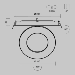 Встраиваемый светильник Вектор / Vector 12 Вт 2700 К 110°, DL102-12W2.7K-B. TM Maytoni
