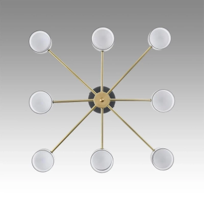 8240/8C COMFI LN26 239 черный/латунь, металл/акрил Люстра потолочная LED GX53 8*7W 220V LANIKA