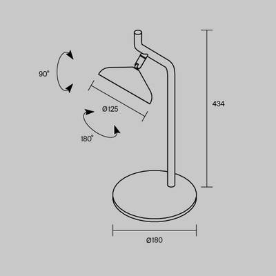Настольный светильник Vita 3000К 9Вт MOD451TL-L8B3K1. TM Maytoni