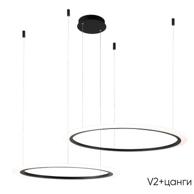 Люстра Crystal Lux MANZANA SP53W LED BLACK 2340/302N