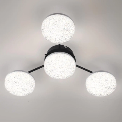 8236/4CL LEDIO LN25 000 черный, металл/акрил Люстра потолочная с ПДУ LED 55W 3000-6000К 220V DIDANA