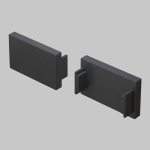 Заглушка для накладного/встраиваемого шинопровода, 2 шт. Basity, черный, TRA172EC-12B. TM Maytoni