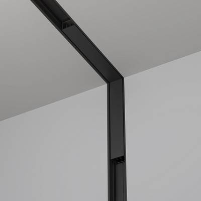 Коннектор угловой внутренний, встраиваемый под ГКЛ 12,5 мм Basity, черный, TRA172ICL-12B. TM Maytoni