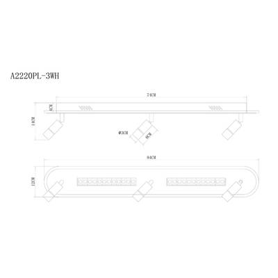 Спот Arte Lamp PISCES A2220PL-3WH, 1хLED
