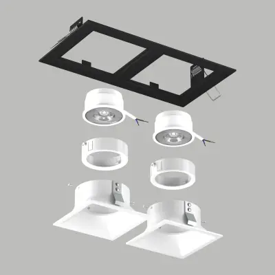 D5270606WMOD Светильник DOMINO QUADRO под LED модуль/лампу МR16 (214527+214506+214506+214006+214006)