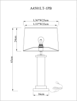 Декоративная настольная лампа Arte Lamp CAMELOT A4501LT-1PB, 1хE27
