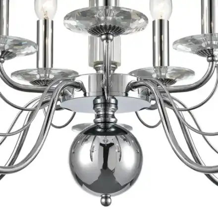 8034/10 CLASSI LN26 082 хром, металл/стекло Люстра подвесная Е14 10*40W 220V INCANTO