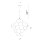 Подвесная люстра Divinare CHLOE 7566/01 SP-8, 8хE14