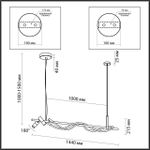 4391/30L HIGHTECH ODL24 263 черный/металл/канат Подвесной св-к с раздельн. вкл IP20 LED 30W 1200Лм 4000K CORDA