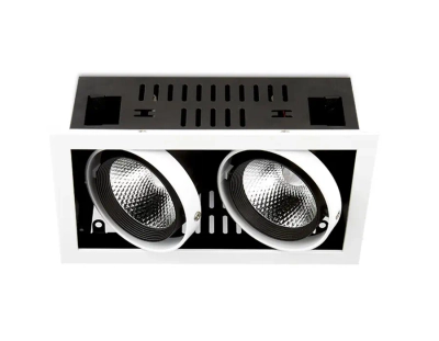 Карданный встраиваемый светодиодный светильник T812 BK/CH 2*12W 4200K