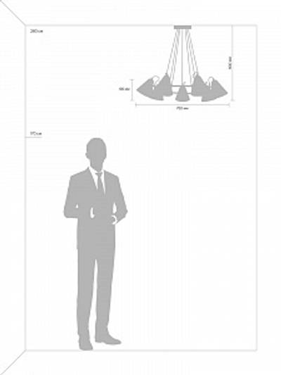 Подвесной светильник Falke FR8001PL-07WG. ТМ Maytoni