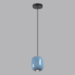 5053/1B PENDANT ODL24 375 черный/голубой/металл Подвес GU10 LED 4W OVALI