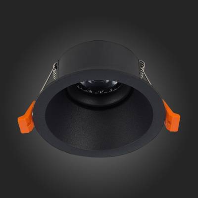 ST207.408.01 Св-к встр. Мат. черный GU10 1*50W  D103xH52 220V Без ламп