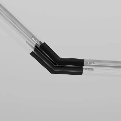 Коннектор угловой 135° Exility встраиваемый под ГКЛ 9,5мм, черный, TRA034CLO-42B. TM Maytoni