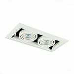 ST250.558.02 Св-к встр. Черный, Белый GU10 2*50W  IP20 L245xW126xH70 220V Без ламп