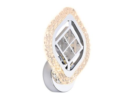 Настенный светодиодный светильник с хрусталем FA279 CH хром 12W 240*170*60