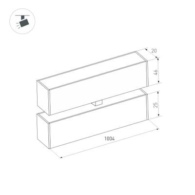 Светильник MAG-FLAT-FOLD-25-S1004-30W Warm3000 (BK, 100 deg, 24V) (Arlight, IP20 Металл, 3 года)