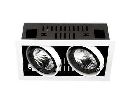 Карданный встраиваемый светодиодный светильник T812 BK/CH 2*12W 4200K