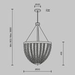 Подвесной светильник Intrigue E14х6 MOD440PL-06BS. TM Maytoni