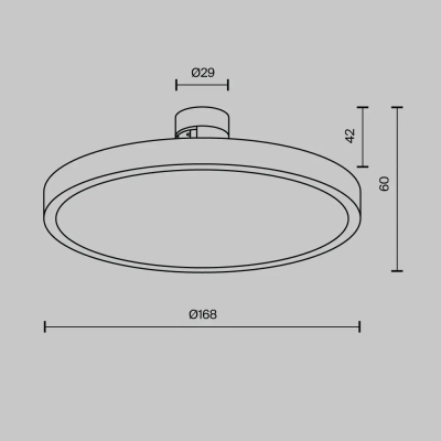 Трековый светильник Плато / Plato Flarity 3000K 10Вт 120°, TR153-1-10W3K-BS. TM Maytoni