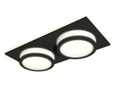 Комплект встраиваемого светильника с акрилом XC6526060 SBK/FR черный песок/белый матовый MR16 GU5.3 (C6526, N6221)