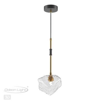 4789/1 LOFT ODL21 671 черный/золотой/прозрачный Подвес G9 1*40W STONO