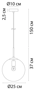 Подвесной светильник Arte Lamp VOLARE A1925SP-1GO, 1хE27