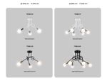 Потолочный светильник в стиле лофт TR80415/3 BK/GD черный/золото E27/3 max 60W D670*370